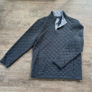 Mens Croft & Barrow Gray Quarter Zip Pullover - Medium